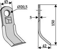 Y-Messer 150x45mm